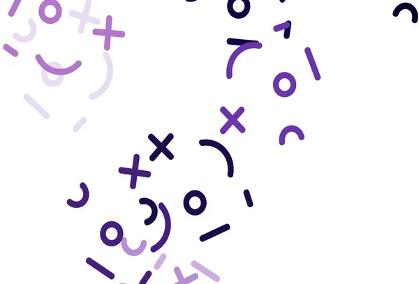 Светло Фиолетовый Векторный Фон Элементами Математики Яркая Красочная Иллюстрация Изолированными — стоковый вектор