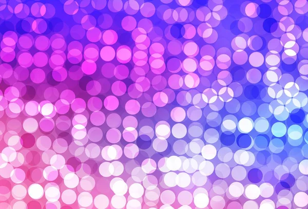 Светло Розовый Синий Векторный Фон Пузырями Красивая Цветная Иллюстрация Размытыми — стоковый вектор