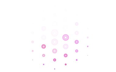 Açık Pembe, baloncuklu kırmızı vektör arka planı. Soyut arka planda bulanık kabarcıklar ve renkli gradyan. Güzel web siteleri için desen.