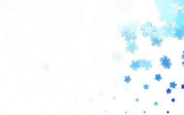 Açık pembe, çiçekli mavi vektör soyut tasarımı. Çiçekli modern soyut illüstrasyon. Marka kitabınız için yeni şablon.