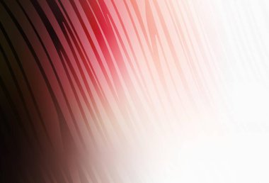 Açık pembe, kıvrımlı çizgileri olan kırmızı vektör deseni. Basit çizgilerle renkli gradyan çizimi. Broşürler, broşürler için doku.