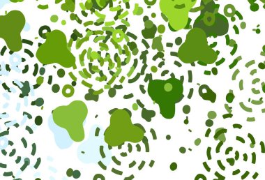 Açık yeşil, rastgele şekilli sarı vektör deseni. Soyut tarzda rengarenk gradyan şekilleri olan bir resim. İşiniz için en iyi akıllı tasarım.