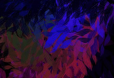 Koyu pembe, yapraklı yeşil vektör karalama arkaplanı. Yapraklı modern geometrik soyut çizim. İşiniz için yepyeni bir tasarım..