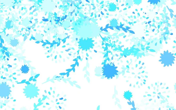 Világos Kék Vektor Elvont Háttér Virágok Rózsák Ragyogó Színes Illusztráció — Stock Vector