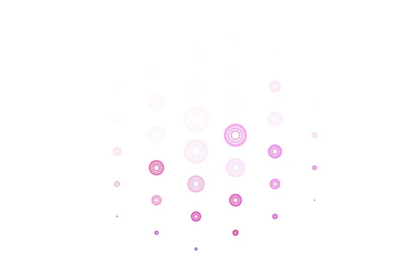 Ljusrosa Röd Vektor Bakgrund Med Bubblor Suddiga Bubblor Abstrakt Bakgrund — Stock vektor