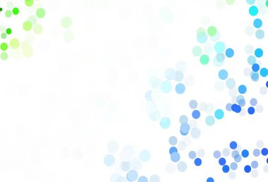 Noktalı açık yeşil vektör arkaplanı. Doğa tarzında renkli baloncuklu soyut illüstrasyon. İş ilanınız için tasarım.