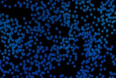 Yapay zeka ağlı koyu mavi vektör deseni. Soyut şablondaki yapay zeka şekilleriyle parlayan illüstrasyon. Poster ve teknoloji sembolü.