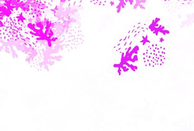 Rastgele şekilli açık pembe vektör deseni. Renkli rastgele şekillerle modern soyut illüstrasyon. Duvar kağıtları için zarif tasarım.