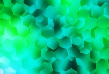 Açık yeşil vektör çokgen arka plan. Üçgenli parlak renkli çizimler. İşiniz için yepyeni bir tasarım..