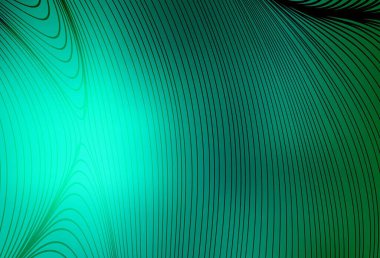 Açık yeşil arkaplan ve eğri çizgiler. Değişken çizgileri olan renkli soyut çizimler. Broşürler, broşürler için doku.