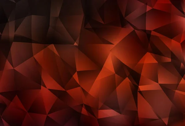 Dunkelroter Vektor Der Dreieckig Leuchtet Geometrische Illustration Origami Stil Mit — Stockvektor