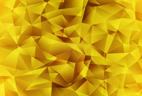 Koyu Sarı Vektör Düşük Polimer Arkaplan Soyut Üçgenli Renkli Çizimler — Stok Vektör