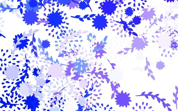 Licht Lila Vektor Eleganter Hintergrund Mit Blumen Abstrakte Illustration Mit — Stockvektor