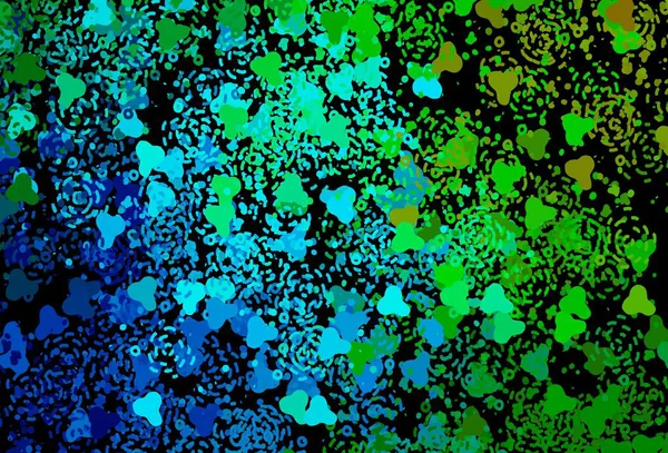 Donkerblauwe Groene Vectorachtergrond Met Abstracte Vormen Eenvoudige Kleurrijke Illustratie Met — Stockvector