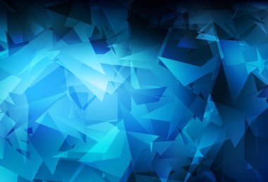 Koyu mavi üçgen mozaik doku. Soyut ve üçgenli renkli çizimler. Web siteniz için yeni bir doku.