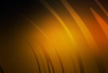 Eğri çizgileri olan koyu turuncu vektör arka plan. Yaratıcı illüstrasyon, yarım tonlu ve eğimli. Marka kitabı için şık bir desen.