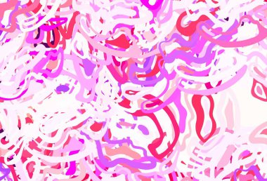 Açık pembe, kaotik şekilli sarı vektör şablonu. Soyut gradyan şekilli basit renkli çizimler. Duvar kağıtları için zarif tasarım.