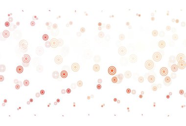 Kabarcıklı açık kırmızı vektör arka planı. Soyut arka planda bulanık kabarcıklar ve renkli gradyan. Marka kitabınız için yeni şablon.