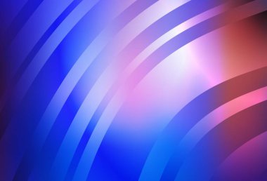 Açık mavi, kıvrımlı çizgileri olan kırmızı vektör arkaplan. Değişken çizgileri olan renkli soyut çizimler. Cep telefonu ekranları için arkaplan.