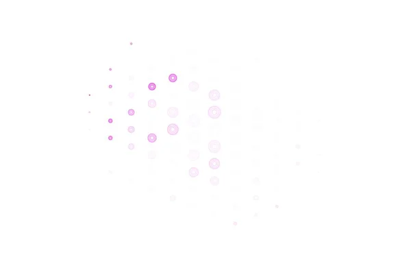 球とライトピンクのベクトルパターン 抽象的な背景にカラフルなグラデーションでぼやけた泡 チラシのパターン — ストックベクタ