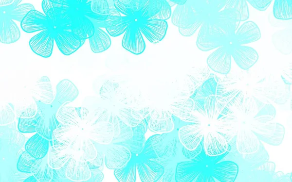 薄緑色のベクトルの背景に花々折り紙のスタイルで花の落書きイラスト デザインの新しいテンプレート — ストックベクタ