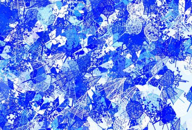 Açık mavi vektör dokuyu ağaçlar ve dallarla karalıyor. Rengarenk ağaçların çizimi. İş tasarımınız için yepyeni bir tarz.