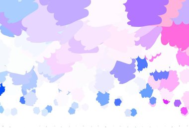 Açık mavi, rastgele şekilli kırmızı vektör deseni. Soyut tarzda rengarenk gradyan şekilleri olan bir resim. Kartvizitiniz için modern tasarım.