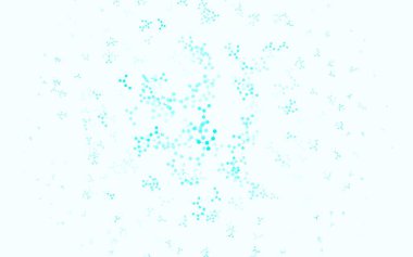 Açık mavi, yeşil vektör arkaplan ve yapay zeka formları. Soyut şablondaki yapay zeka şekilleriyle parlayan illüstrasyon. Zeka ve yenilik reklamları için şablon.