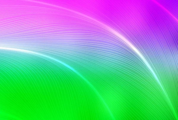 Světlá Růžová Zelená Vektorová Kulisa Zakřivenými Čarami Elegantní Jasná Ilustrace — Stockový vektor