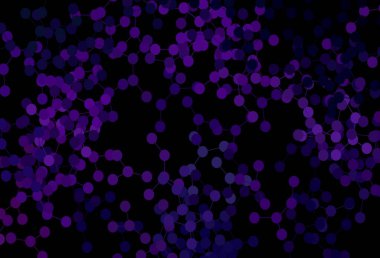 Yapay zeka yapısına sahip koyu mor vektör şablonu. Yapay zeka bağlantılarıyla basit bir şekilde renkli tasarım. Zeka ve yenilik reklamları için şablon.