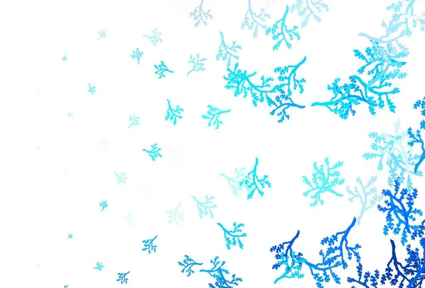 Светло Синий Вектор Естественный Обратный Ход Ветвями Красочная Иллюстрация Стиле — стоковый вектор