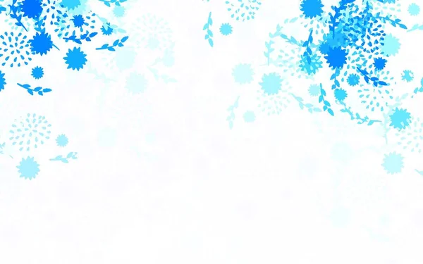 Luz Azul Vector Fondo Elegante Con Flores Rosas Diseño Decorativo — Vector de stock