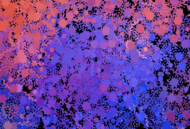 Lacivert, rastgele şekilli kırmızı vektör deseni. Soyut tarzda rengarenk gradyan şekilleri olan bir resim. Kartvizitiniz için modern tasarım.