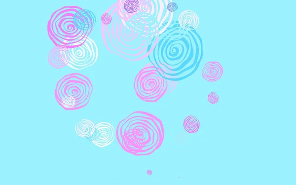 Ανοιχτό Ροζ Μπλε Διάνυσμα Φυσικό Σκηνικό Τριαντάφυλλα Εικονογράφηση Πολύχρωμα Αφηρημένα — Διανυσματικό Αρχείο