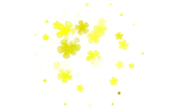 Vert Clair Motif Abstrait Vectoriel Jaune Avec Des Fleurs Une — Image vectorielle