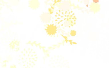 Açık Turuncu vektör çizim deseni. Çiçeklerle çizim. Renkli ve soyut karalama çiçekleri. Çocuk kitapları için renkli desen.