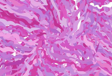Bükülmüş çizgileri olan açık pembe vektör düzeni. Soyut ve gradyan renkte renkli çizimler. İşiniz için en iyi tasarım.