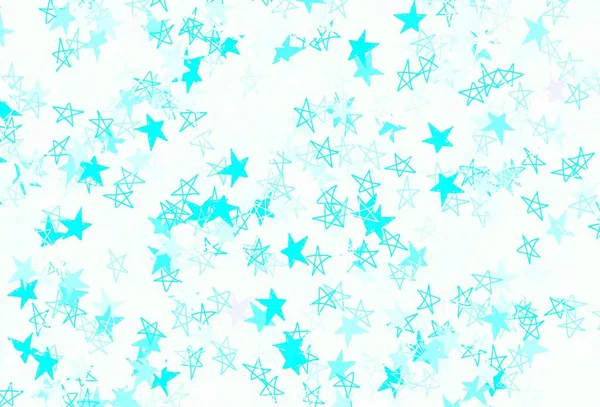 Gökyüzü Yıldızlı Hafif Mavili Vektör Şablonu Renkli Yıldızlı Soyut Çizimler — Stok Vektör
