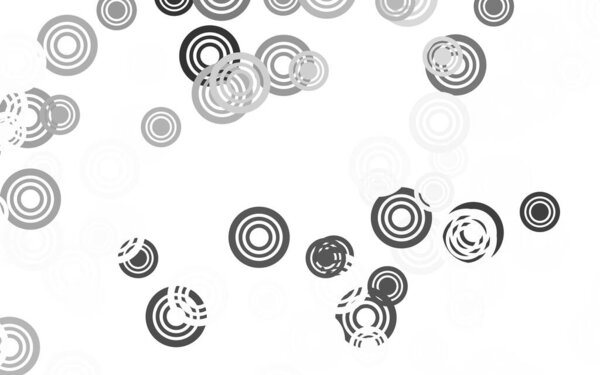 Шаблон светло-серого вектора с кругами. Абстрактная иллюстрация с цветными пузырями в стиле природы. Шаблон для текстур обоев.