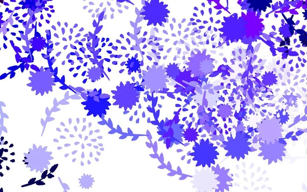 Hellblauer Roter Vektor Eleganter Hintergrund Mit Blumen Kreative Illustration Verschwommenen — Stockvektor