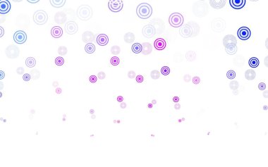 Açık mavi, diskli kırmızı vektör dokusu. Bulanık dekoratif tasarım baloncuklu soyut tarzda. Güzel web siteleri için desen.