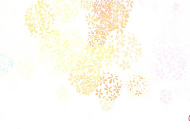 Açık yeşil, kırmızı vektör yapraklı karalama dokusu. Parlak renkli çizimler ve karalama tarzında yapraklar. Duvar kağıdı tasarımınız için yeni bir doku.