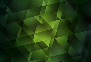 Koyu yeşil vektör düşük polimerli doku. Çokgen soyut çizim ve gradyan. Web siteniz için çokgen tasarım.