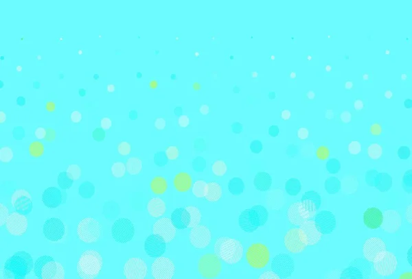 Bleu Clair Fond Vectoriel Vert Avec Bulles Belle Illustration Colorée — Image vectorielle