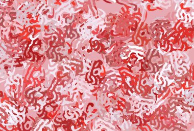 Rastgele şekilli açık kırmızı vektör deseni. Soyut tarzda rengarenk gradyan şekilleri olan bir resim. Bir cep telefonu için arka plan.