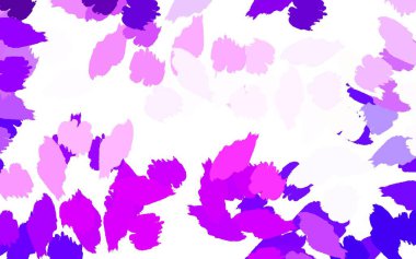 Açık Mor, Memphis şekilli pembe vektör arkaplan. Rastgele şekillerle soyut tarzda dekoratif tasarım. Duvar kağıtları için zarif tasarım.