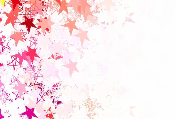 Patrón Vectorial Rosa Claro Con Estrellas Navidad Ilustración Abstracta Brillante — Vector de stock