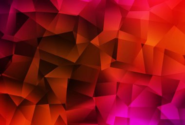 Açık Pembe, kırmızı vektör soyut çokgen şablon. Üçgenlerden oluşan parlayan çokgen çizimler. Arkaplanlarınız için desenli desen.