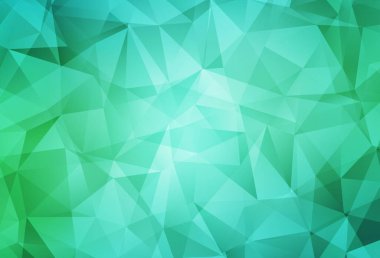 Açık Yeşil Vektör Çokgen arkaplanı. Yarım ton şeklinde, üçgenli yaratıcı illüstrasyon. Web siteniz için yeni bir doku.