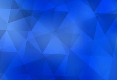 Açık mavi vektör düşük polimerli doku. Gradyanı olan üçgen geometrik örnek. Web siteniz için çokgen tasarım.